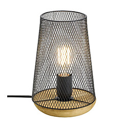 Avis Atmosphera, Createur D'Interieur Lampe métal bois H23 cm Noir - ATMOSPHERA