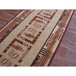 RUGSX TAPIS DE COULOIR BCF JAS beige 90 cm 90x700 cm pas cher