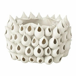 Paris Prix Cache-Pot en Poterie Anémone 32cm Blanc