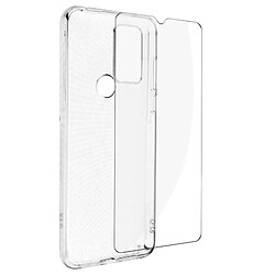 Avizar Coque TCL 30 SE et TCL 306 Silicone Souple Film Verre Trempé 9H transparent