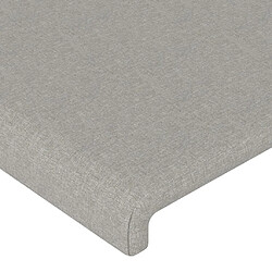 Acheter Maison Chic Lot de 4 Têtes de lit design pour chambre - Décoration de lit Gris clair 80x5x78/88 cm Tissu -MN99282