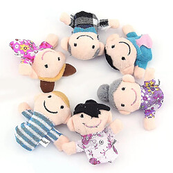 Acheter Universal 6pcs kids peluche tissu jeu jeu apprenez l'histoire de la famille des mariages doigts de famille jouets