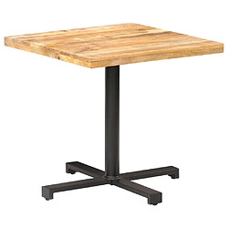 vidaXL Table de bistro Carrée 80x80x75 cm Bois de manguier brut