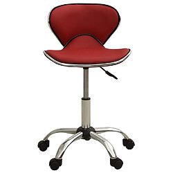 vidaXL Tabouret de salon et spa Rouge bordeaux Similicuir