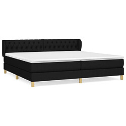 Maison Chic Lit Adulte - Lit simple Lit à sommier tapissier avec matelas moelleux - Meuble de Chambre - Noir 200x200 cm Tissu -MN34574