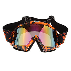 Moto VTT VTT Course Lunettes Lunettes Anti-UV Poussière Vert-Blanc