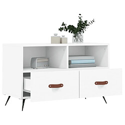 Acheter Maison Chic Meuble TV scandinave - Banc TV pour salon Blanc 80x36x50 cm Bois d'ingénierie -MN80418