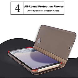 Avis Htdmobiles Housse pour Samsung Galaxy M13 4G / M23 5G - etui portefeuille miroir clear view + verre trempe - NOIR