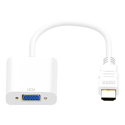 Avizar Adaptateur HDMI Mâle vers VGA Femelle Qualité Image HD 1080p Compact 20cm blanc