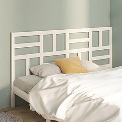 Maison Chic Tête de lit scandinave,Meuble de chambre Blanc 206x4x104 cm Bois massif de pin -MN61774