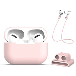 Coque en silicone avec sangle rose pour votre Apple AirPods Pro