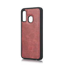 Acheter Wewoo Housse Coque Etui en cuir Crazy Horse Texture Flip détachable magnétique avec support et fentes pour cartes et portefeuille Galaxy A40 Rouge