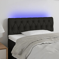 Maison Chic Tête de lit scandinave à LED,meuble de chambre Noir 90x7x78/88 cm Tissu -MN50478