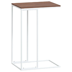 vidaXL Table d'appoint Blanc 40x30x59 cm Bois d'ingénierie