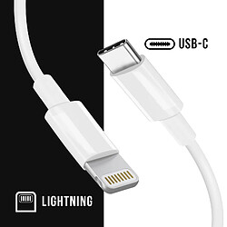 Mayaxess Câble iPhone USB-C vers Lightning – 1 mètre Blanc