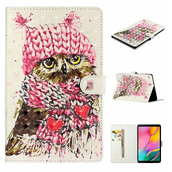 Etui en PU décor spot hibou pour votre Samsung Galaxy Tab A 10.1 (2019)/T510/T515