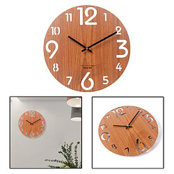 Acheter Horloge Murale En Bois à Piles De Mode Pour Le Décor De Patio 413