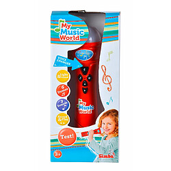 Simba- My Music World Microphone drôle Amusant Effets de décompte de Voix-6 chansons de démonstration-3 Sons-Lumière et son-22 cm-Convient aux Enfants à partir de 4 Ans, 106832489 pas cher