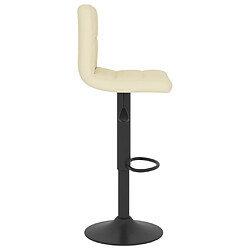 Avis vidaXL Tabouret de bar Crème Tissu