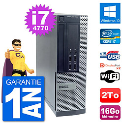 PC Dell OptiPlex 7020 SFF Intel i7-4770 RAM 16Go Disque Dur 2To Windows 10 Wifi - Occasion