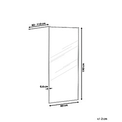 Avis Beliani Parois de douche WASPAM II 80 x 190 cm Noir