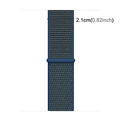 Acheter Wewoo Bracelet bleu foncé pour Apple Watch Series 3 & 2 & 1 42mm Simple Mode Nylon de montre avec Magic Stick