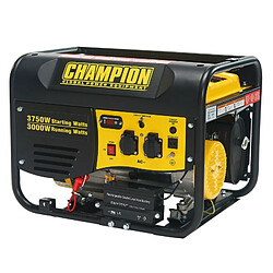 CHAMPION POWER EQUIPMENT Groupe électrogène Silencieux 3750W CHAMPION Moteur 4T OHV 224cm³ 7.5CV Essence Démarrage electrique Autonomie 12h