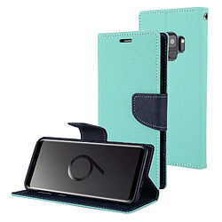 Wewoo Housse Étui vert menthe pour Samsung Galaxy S9 Cross Texture Horizontal Flip en cuir avec fentes FANCY DIARY cartes et porte-monnaie support