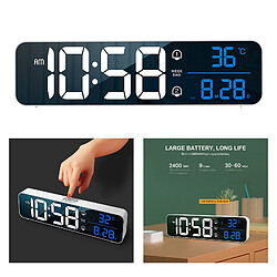 Avis Réveil LED Intelligent Snooze Thermomètre Affichage Décor De Bureau 2000mAh Blanc