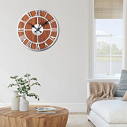 Acheter Horloge Murale Moderne Vintage 3D Chiffre Romain Maison Ornement De Chambre Argent B