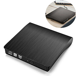 Lecteur DVD externe USB 3.0, graveur DVD-RW portable mince pour tous les ordinateurs portables/de bureau (noir)