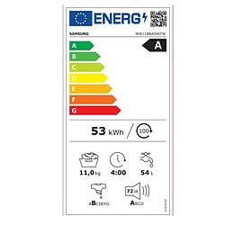 Machine à laver Samsung 1400 rpm 60 cm 11 Kg