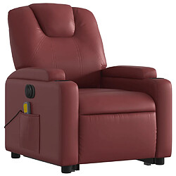 Avis vidaXL Fauteuil inclinable de massage électrique rouge bordeaux