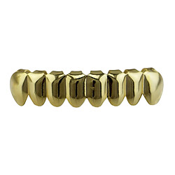 Avis 18K Hip-Hop Top / Bottom Mouth Dents Grills Unisex Golden - Grilles De Fond