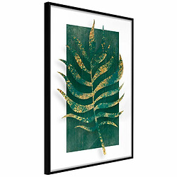 Paris Prix Affiche Murale Encadrée Gilded Palm Leaf 20 x 30 cm Noir