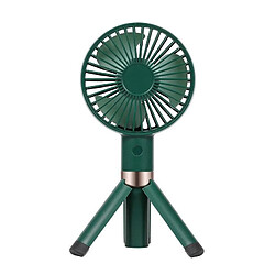 (Vert) Mini Ventilateur de Bureau de Chargement Portable USB Trépied Ventilateur de Poche Support Escamotable avec Chargement USB Capacité de la Batterie 2000mAh