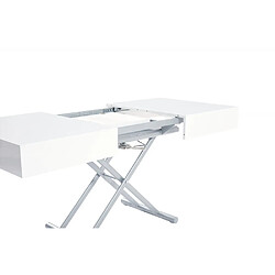 Acheter Inside 75 Table relevable extensible HARIE laquée blanc