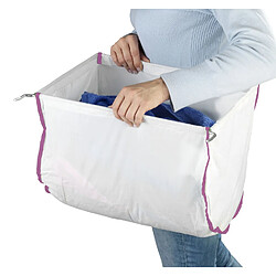 Avis WENKO Panier à linge Escala - 3 Bacs - L. 44 x H. 126 cm - Blanc