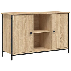 Maison Chic Meuble TV scandinave - Banc TV pour salon chêne sonoma 100x35x65 cm bois d'ingénierie -MN91025