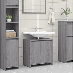 vidaXL Armoire de bain Sonoma gris 60x33x61 cm Bois d'ingénierie