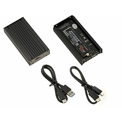 Kalea-Informatique Boitier Métal USB 3.1 10G. Pour SSD M.2 M2 NGFF PCIe NVMe Gen 3.0. Radiateur métal, Prise A ou C.