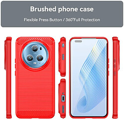 Htdmobiles Coque pour Huawei Honor Magic 5 Pro 5G - housse etui silicone gel carbone + film ecran - ROUGE