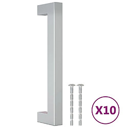 vidaXL Poignées d'armoire 10 pcs argenté 128 mm acier inoxydable