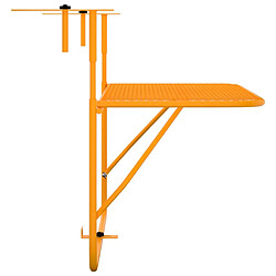 Avis vidaXL Table de balcon Jaune 60x40 cm Acier