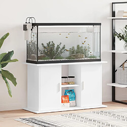 vidaXL Support pour aquarium blanc 101x41x58 cm bois d'ingénierie