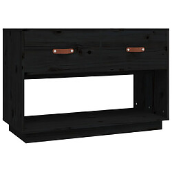 vidaXL Meuble TV Noir 90x40x60 cm Bois de pin massif