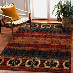 RUGSX Tapis en laine OMEGA TAPAS ethnique rubis clair 200x300 cm pas cher