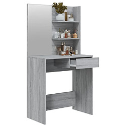 Acheter vidaXL Coiffeuse avec miroir Sonoma gris 74,5x40x141 cm