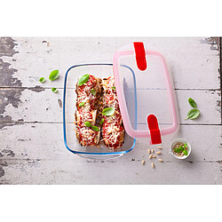 Pyrex PLAT RECTANGULAR 2.5L 28*20CM AVEC COUVERCLE BOUTON VAP COOK & HEAT