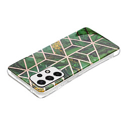 Coque en TPU anti-rayures, galvanoplastie, motif marbre Losange/vert pour votre Samsung Galaxy A53 5G